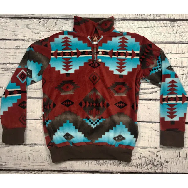 Elegant Design Western Wits Men's Red Canyon Pullover