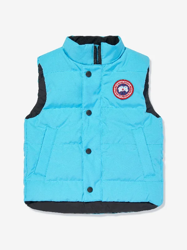 Soft Looks Canada Goose Kids Down Padded Vanier Gilet in Blue