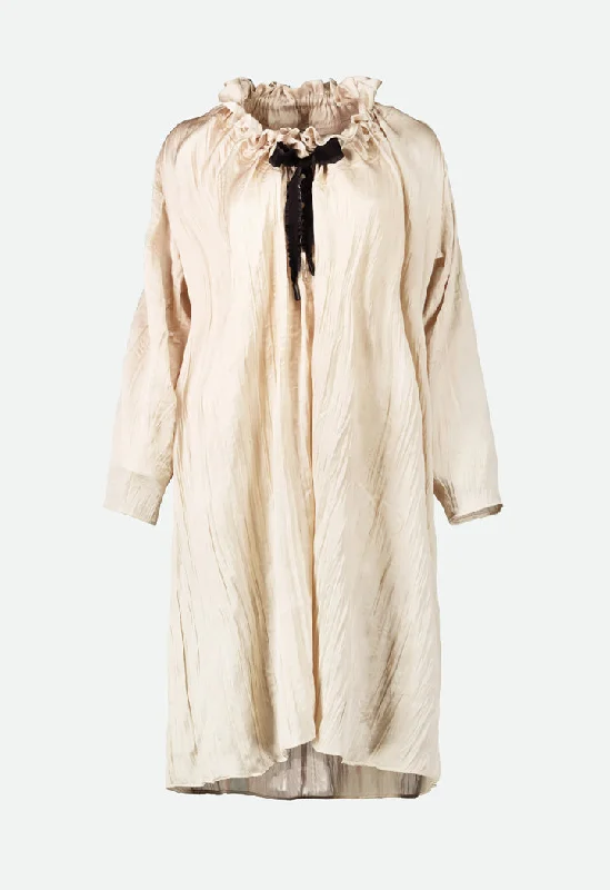 Casual Comfort Taupe Drawstring Neck Outerwear