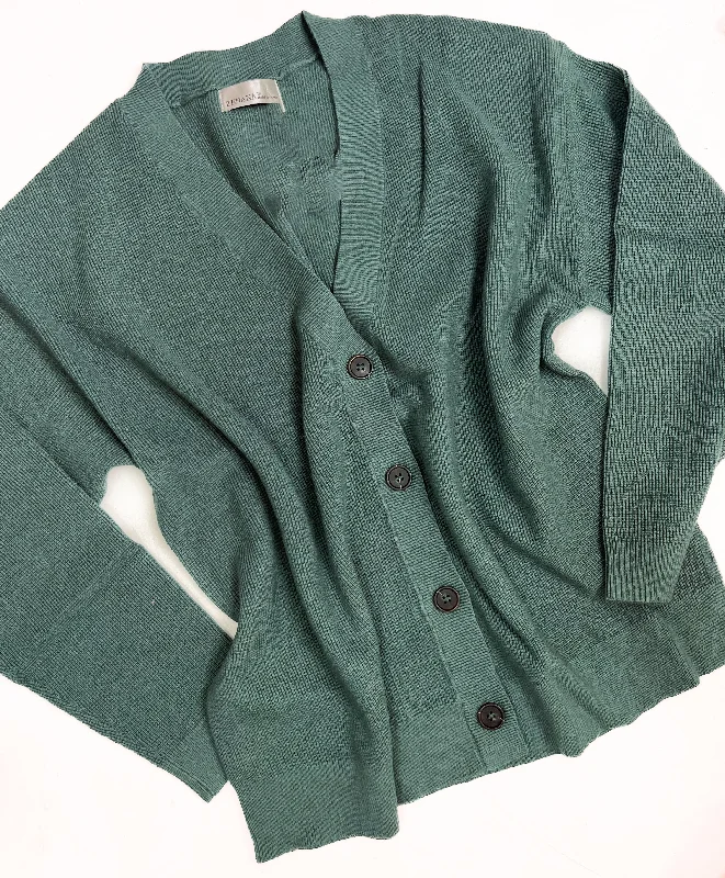 Simple And Comfortable Ash Jade Viscose Dream Cardigan