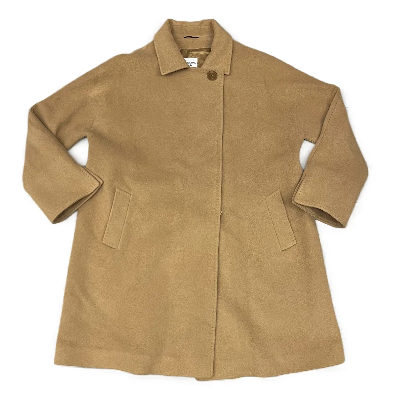 Classic Design Coat Wool By Cinzia Rocca In Tan, Size: Xl