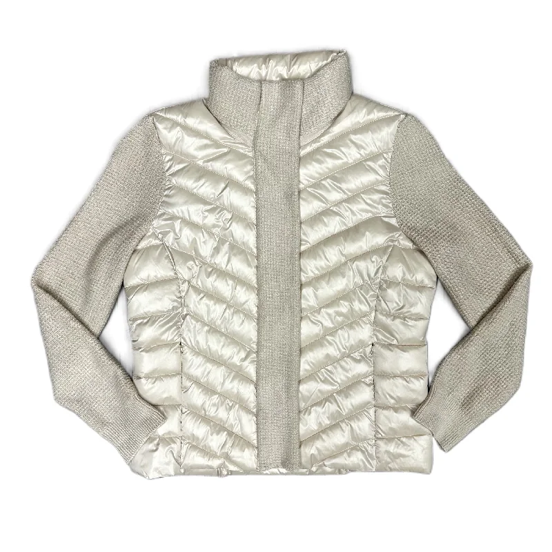 Celebrity Picks Jacket Puffer & Quilted By Calvin Klein In Cream, Size: L
