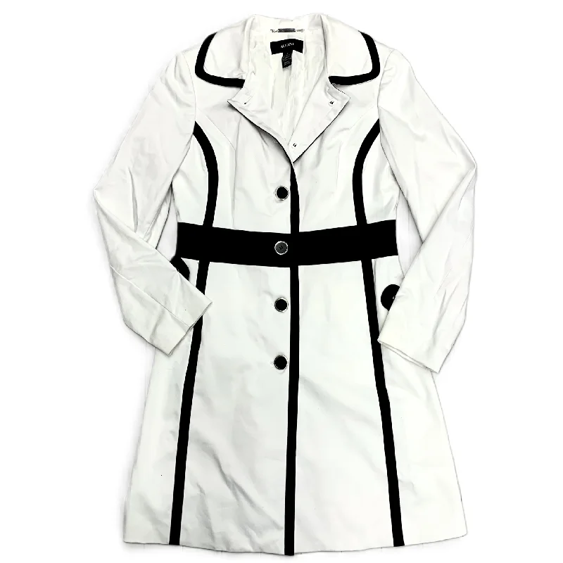Lounge Wear Coat Trench Coat By Alfani In Black & White, Size: S