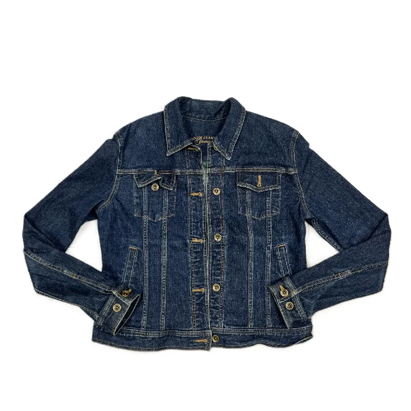 Soft And Comfortable Jacket Denim By Lauren Jeans Co In Blue Denim, Size: M