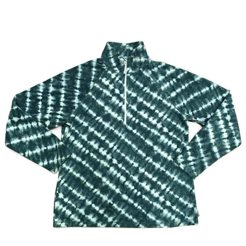 Casual Wear Jacket Faux Fur & Sherpa By Eddie Bauer In Teal, Size: L