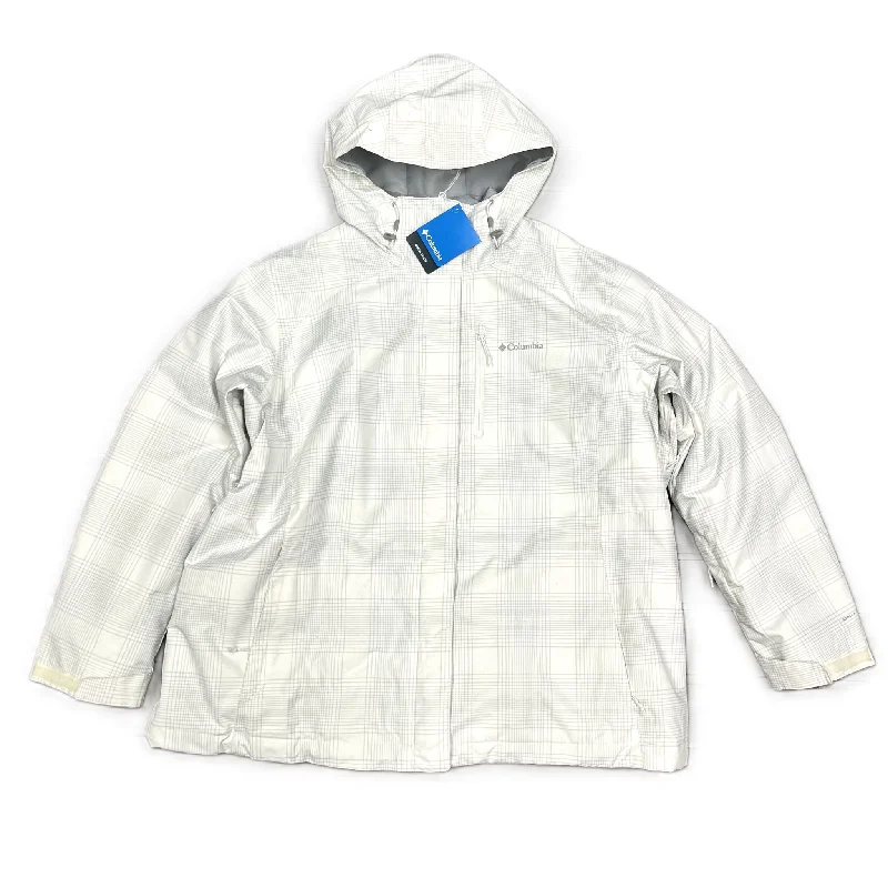 Casual And Comfortable Coat Parka By Columbia In Grey & White, Size: 3x