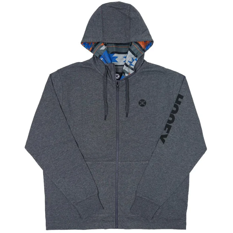 Fashion Design Hooey Grey Full Zip Logo Hoodie