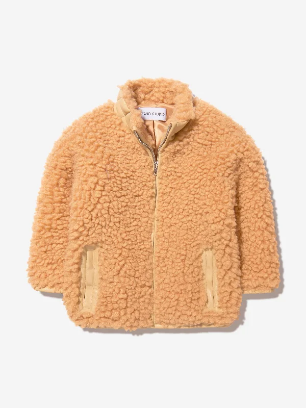 Casual Chic Wear Stand Studio Girls Faux Fur Azalea Mini Jacket