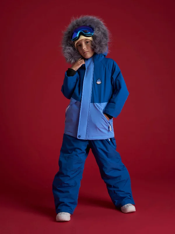 Weekend Style Roarsome Boys Reef The Shark Parka Ski Jacket in Blue