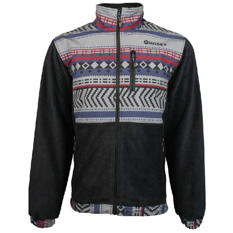 Simple Matching Hooey Men's Black and Blue Tech Fleece Jacket