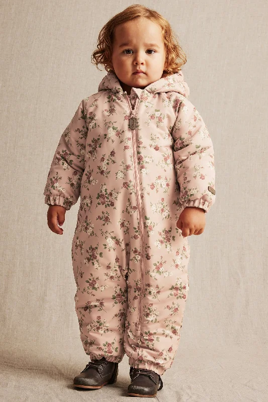 Breezy Comfort Baby pink floral pattern overall