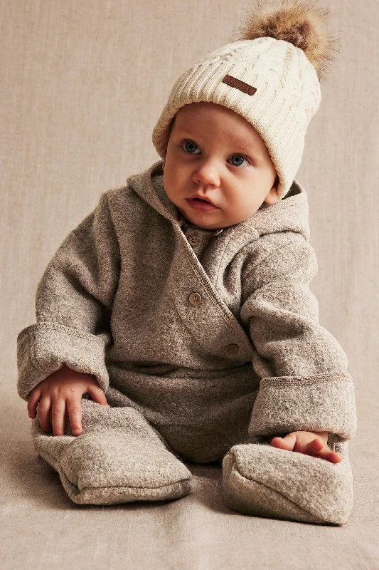 Baby brown wool overall