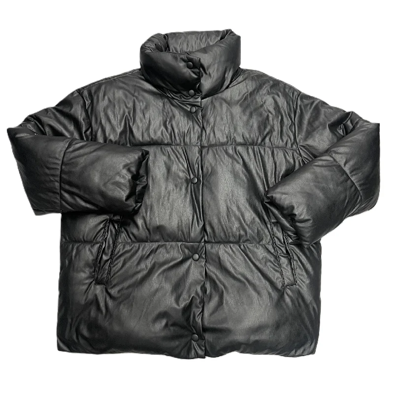 College Style Jacket Puffer & Quilted By Nvlt In Black, Size: L