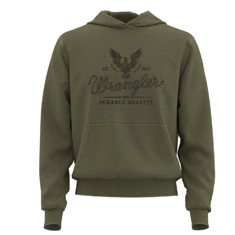 Bright Colors Wrangler Men's Olive Logo Hoodie