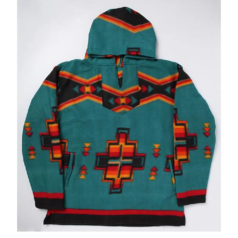 Creative Prints El Paso Teal Unisex Aztec Fleece Pullover Hoodie