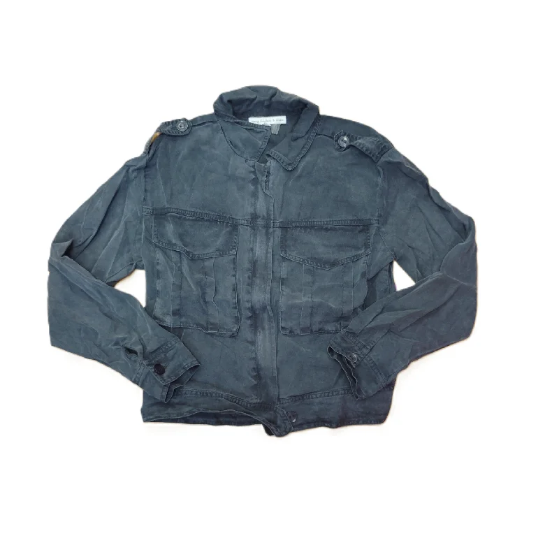 Comfort Fit Grey Jacket Utility By Young Fabulous & Broke, Size: Xs