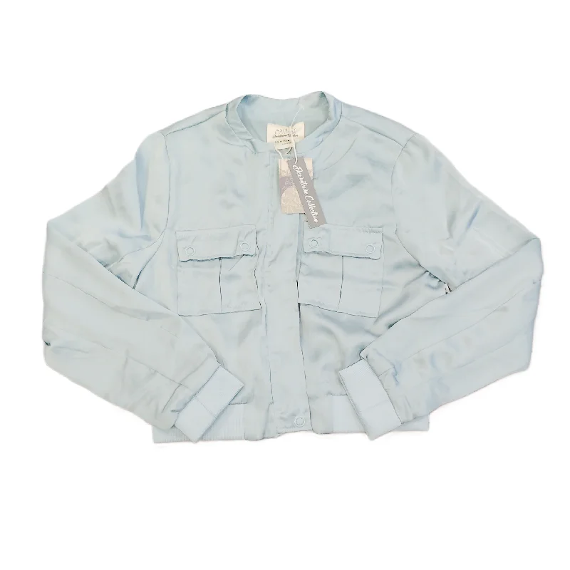 Soft Touch Blue Jacket Other By Ashley International, Size: M