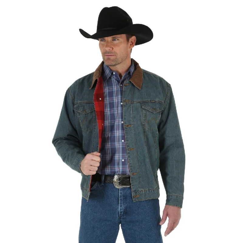 Fashionable Prints Wrangler Men's Denim Button Up Western Coat