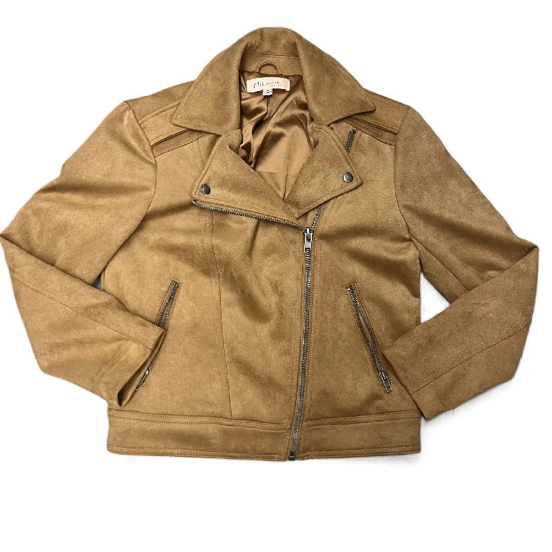 Energy Wear Jacket Moto By Philosophy In Brown, Size: S