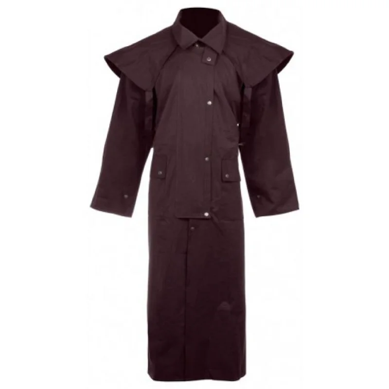 Fashion Elements Oilskin Duster Brown