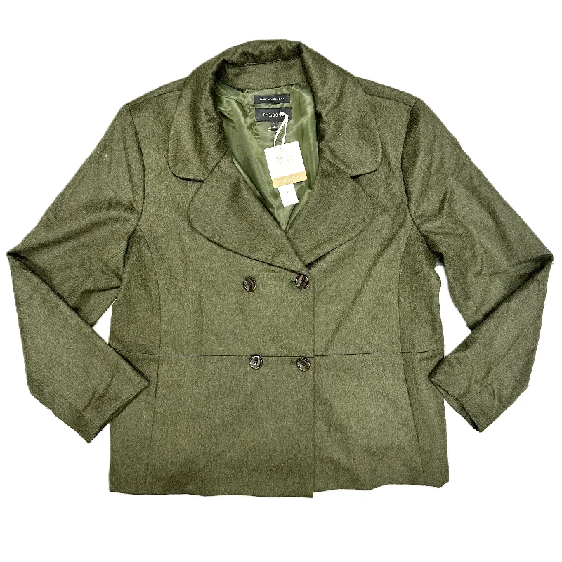 Comfortable Fashion Coat Peacoat By Talbots In Green, Size: Xl