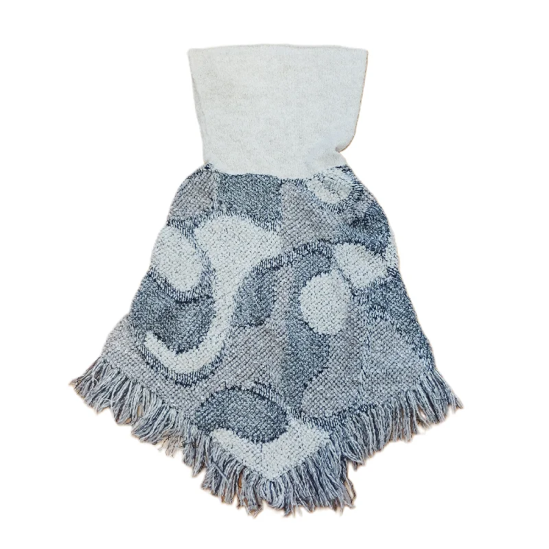 Stylish Wear Cream & Grey Poncho By Inc, Size: S