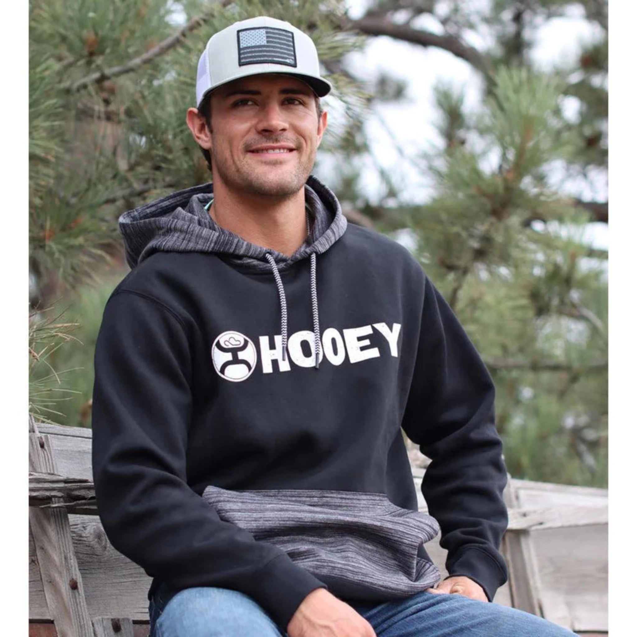 Celebrity Must-have Hooey Men's "Lock-Up" Black Hoodie