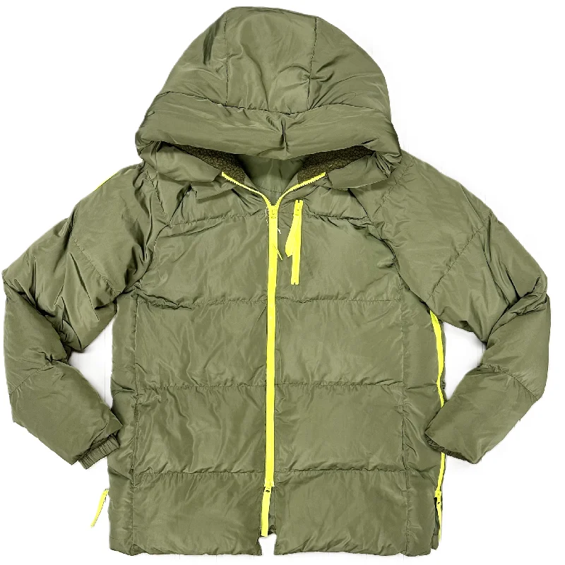 Easygoing Style Coat Puffer & Quilted By Fabletics In Green, Size: M