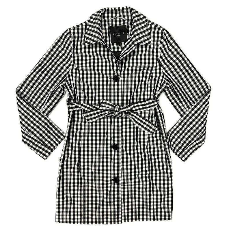 Fashionable Items Jacket Windbreaker By Talbots In Black & White, Size: XSp