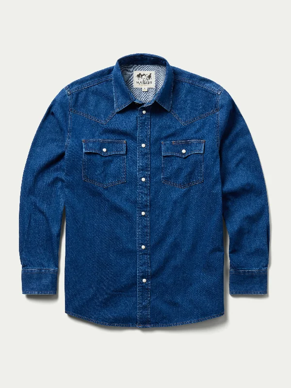 Classic Retro Classic Western Denim Snap Shirt