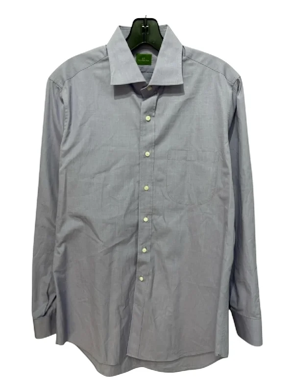 High-end Design Sid Mashburn Size Est M Purple Cotton Solid Button Down Men's Long Sleeve Shirt High-end Design Sid Mashburn Size Est M Purple Cotton Solid Button Down Men's Long Sleeve Shirt