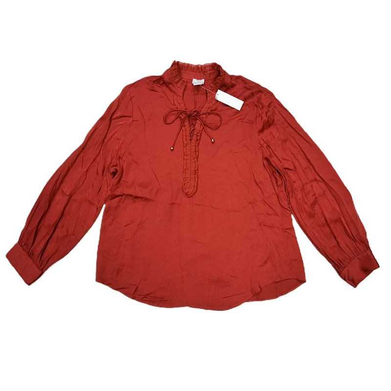 Comfy Chic Top Long Sleeve By Chicos In Red, Size: L