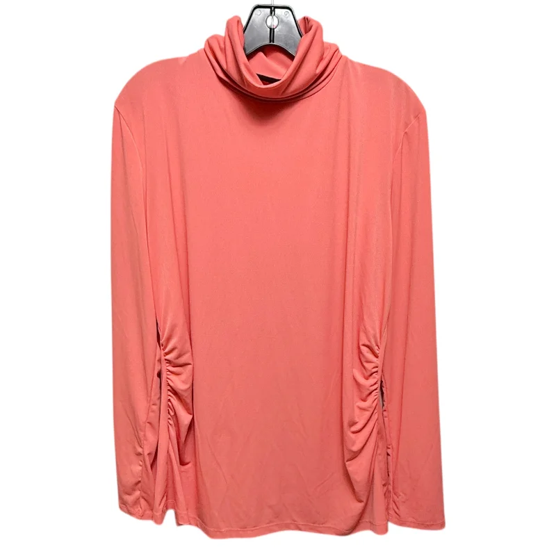 Soft Comfort Ruched Turtleneck By New York And Co In Pink, Size: Xl