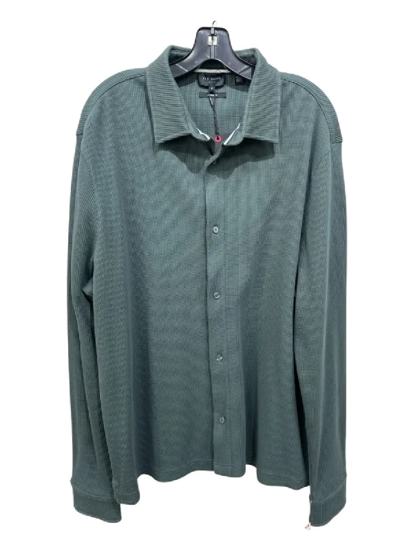 Cozy Vibes Ted Baker NWT Size 6 Olive Cotton Blend Solid Button Down Long Sleeve Shirt Cozy Vibes Ted Baker NWT Size 6 Olive Cotton Blend Solid Button Down Long Sleeve Shirt