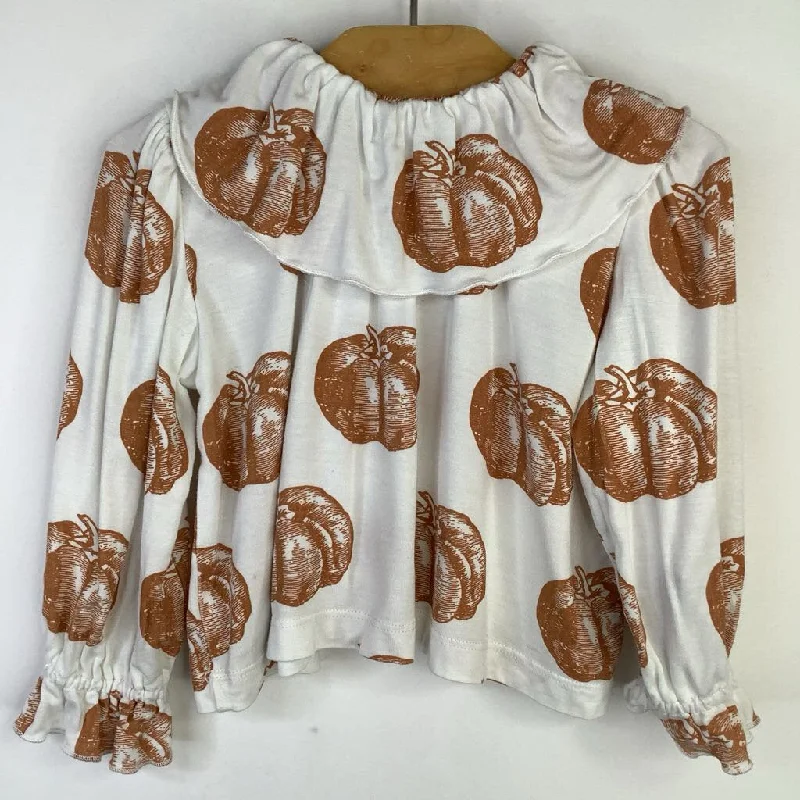 Retro Fashion Size 6-12m: Kate Quinn White/Orange Pumpkins Long Sleeve Shirt