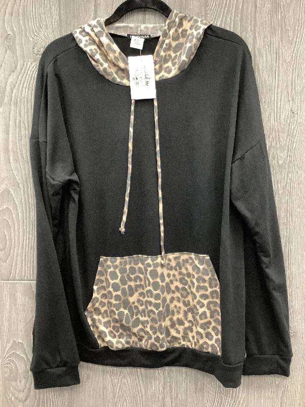 Simple Elegance Top Long Sleeve By Heimish Usa In Animal Print, Size: Xl