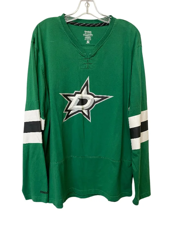 Urban Chic Top Long Sleeve By Reebok In Green, Size: Xl