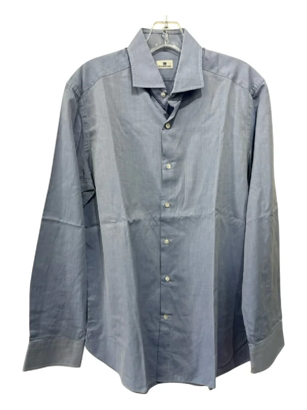 Cozy Look Sonrisa Size M Light blue Cotton Solid Button Down Men's Long Sleeve Shirt Cozy Look Sonrisa Size M Light blue Cotton Solid Button Down Men's Long Sleeve Shirt