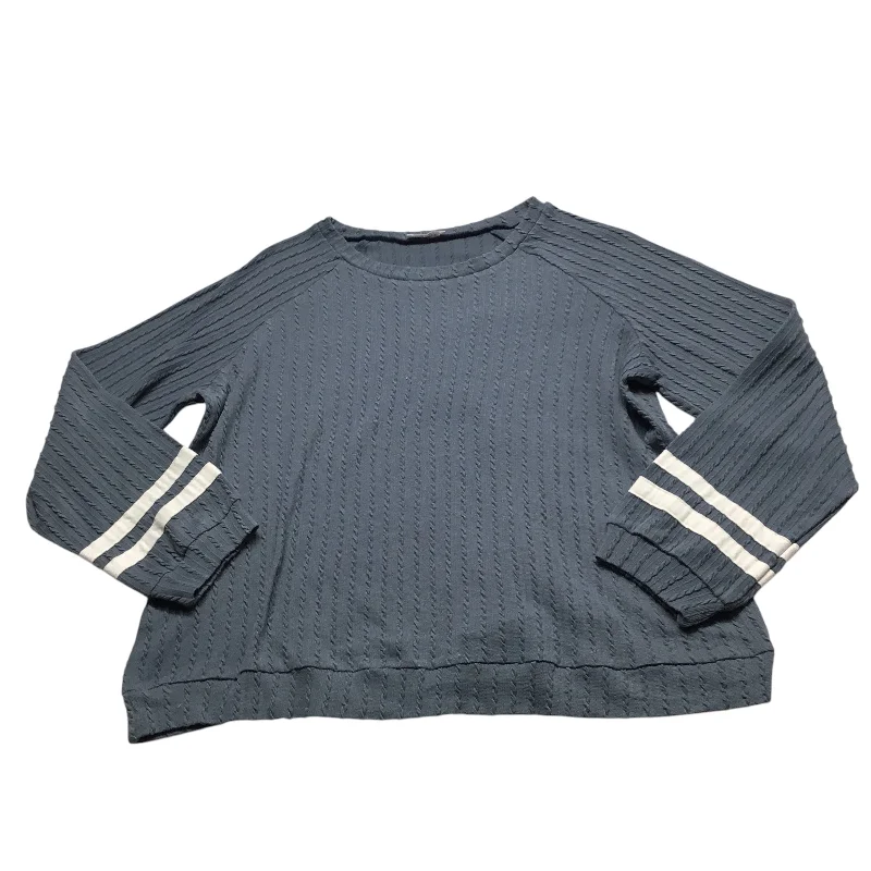 Casual Elegance Top Long Sleeve By Clothes Mentor In Blue, Size: Xxl