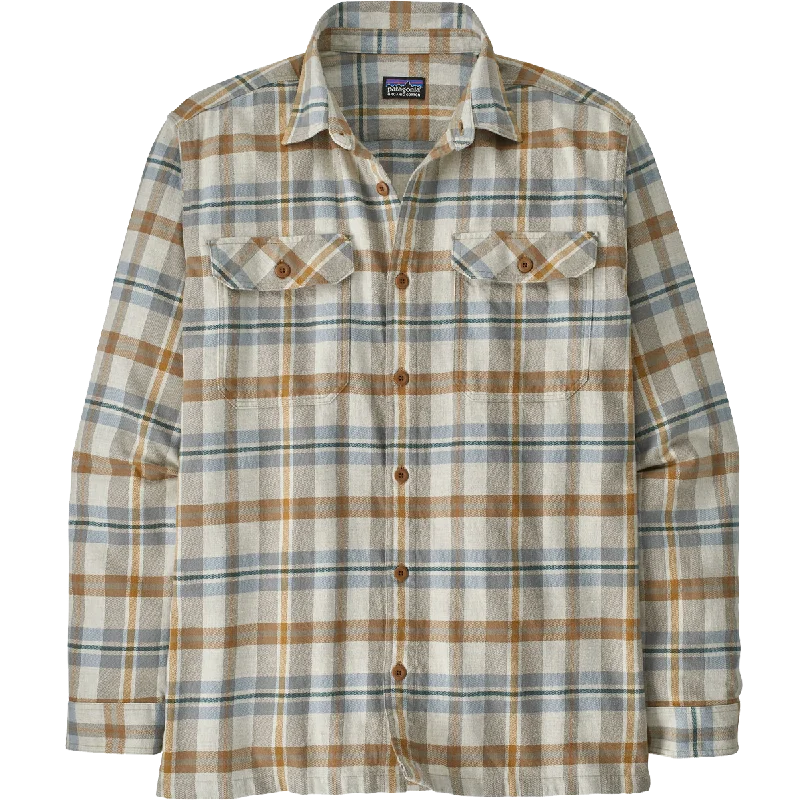 Minimal Style Men's Long Sleeve Organic Cotton Fjord Flannel Shirt