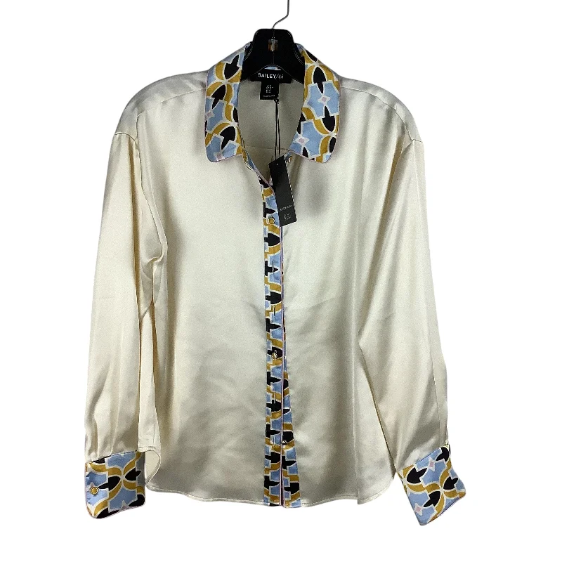 Relaxed Dresses Top Long Sleeve By Bailey 44 In Cream, Size: M
