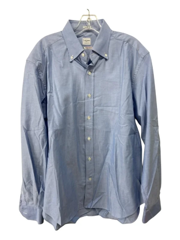 Fresh And Simple Culturata Size XL Light blue Cotton Solid Oxford Button Down Long Sleeve Shirt Fresh And Simple Culturata Size XL Light blue Cotton Solid Oxford Button Down Long Sleeve Shirt
