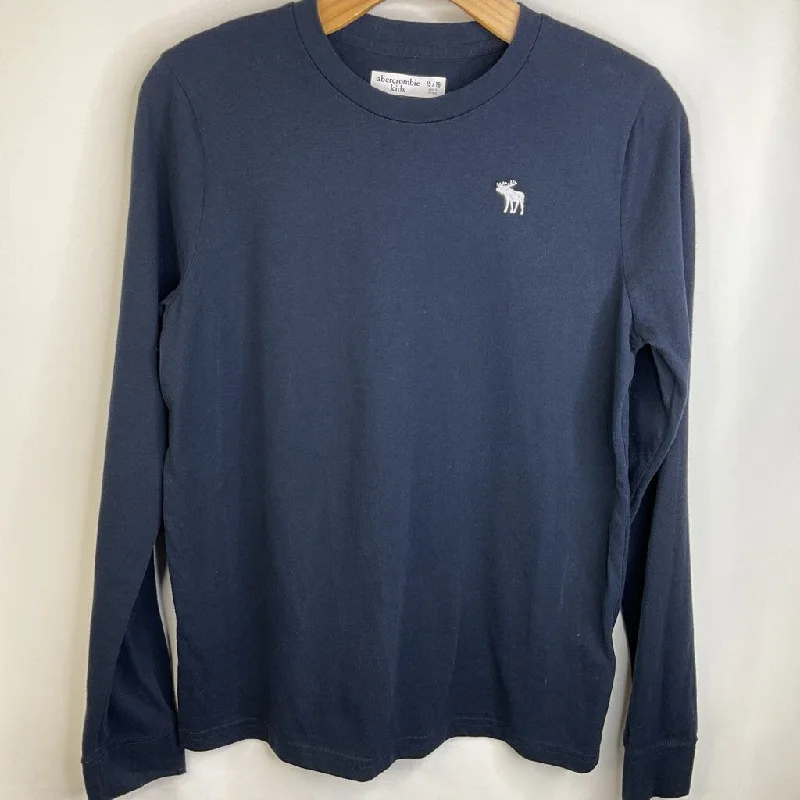 Lively And Youthful Size 15-16: Abercrombie Dark Blue Long Sleeve Shirt