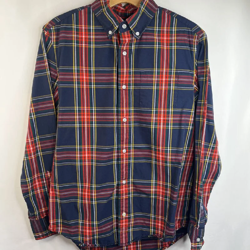 Carefree Style Size 14: Crewcuts Blue/Red/Green/Yellow Plaid Long Sleeve Shirt