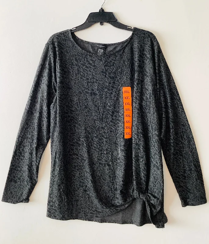Cozy Chic Top Long Sleeve By Clothes Mentor In Animal Print, Size: Xxl