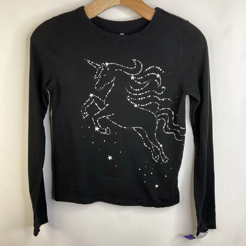 Sweet Style Size 12: Gap Black/Silver Stars Unicorn Long Sleeve Shirt