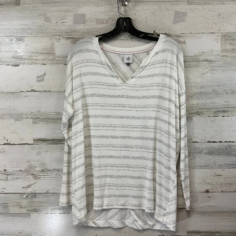 All-Day Comfort Top Long Sleeve By Cabi In White, Size: Xs