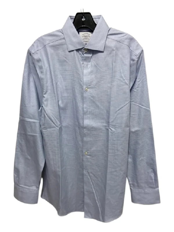 Trendy Looks Charles Tyrwhitt Size 15.5 Light Blue & White Cotton Lines Long Sleeve Shirt Trendy Looks Charles Tyrwhitt Size 15.5 Light Blue & White Cotton Lines Long Sleeve Shirt
