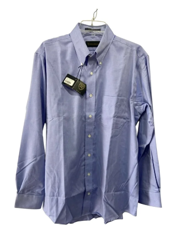 Avant-garde Design Allen Edmonds NWT Size L Light blue Cotton Blend Solid Men's Long Sleeve Shirt Avant-garde Design Allen Edmonds NWT Size L Light blue Cotton Blend Solid Men's Long Sleeve Shirt