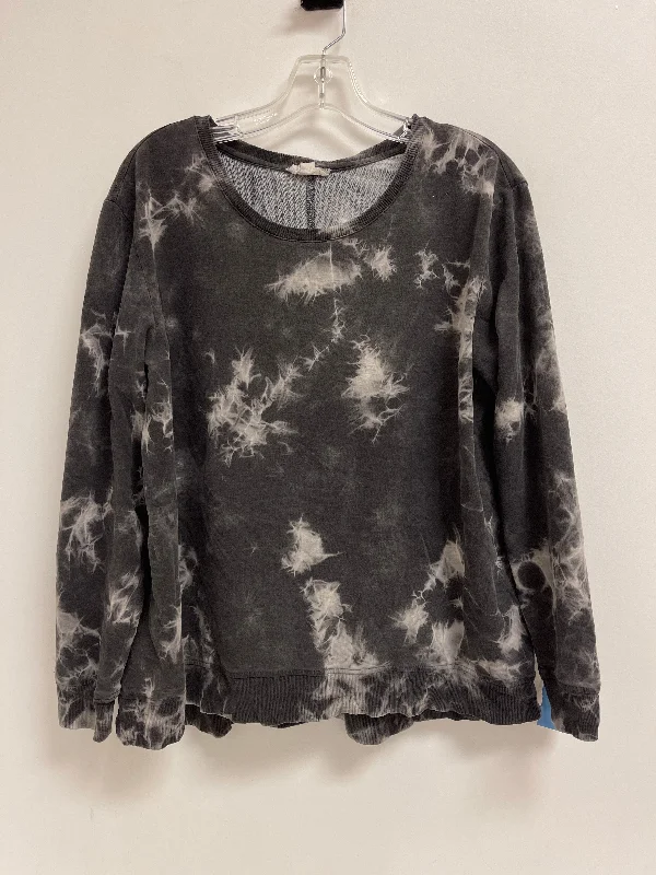 Versatile Wear Top Long Sleeve By Jane And Delancey In Tie Dye Print, Size: L